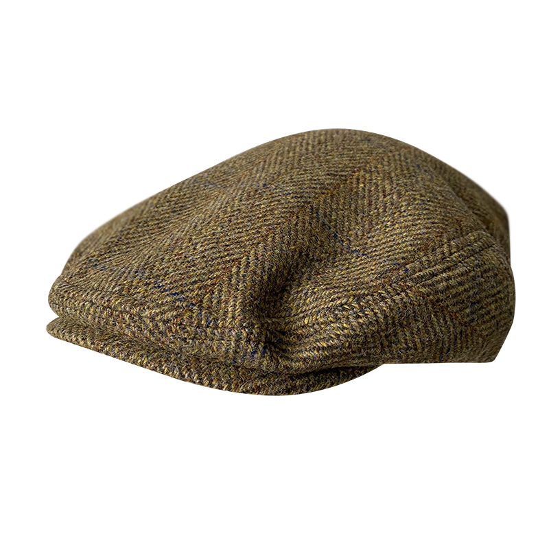Newsboy Cap Ivy - Casquette plate en laine rayée pour