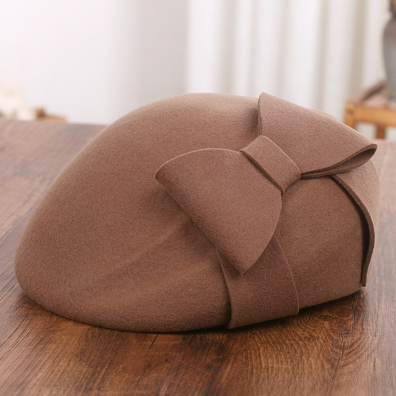Bérets en laine élégants à nœu - Fedora Hat Wool avis et prix