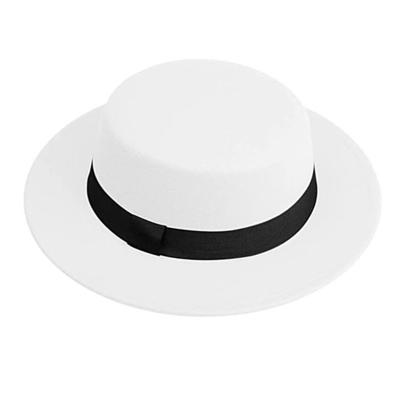 Chapeau Fedora blanc unisexe,  - Fedora Hat Wool avis et prix